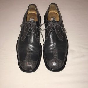 Belvedere Florence Gray Genuine Ostrich Toe